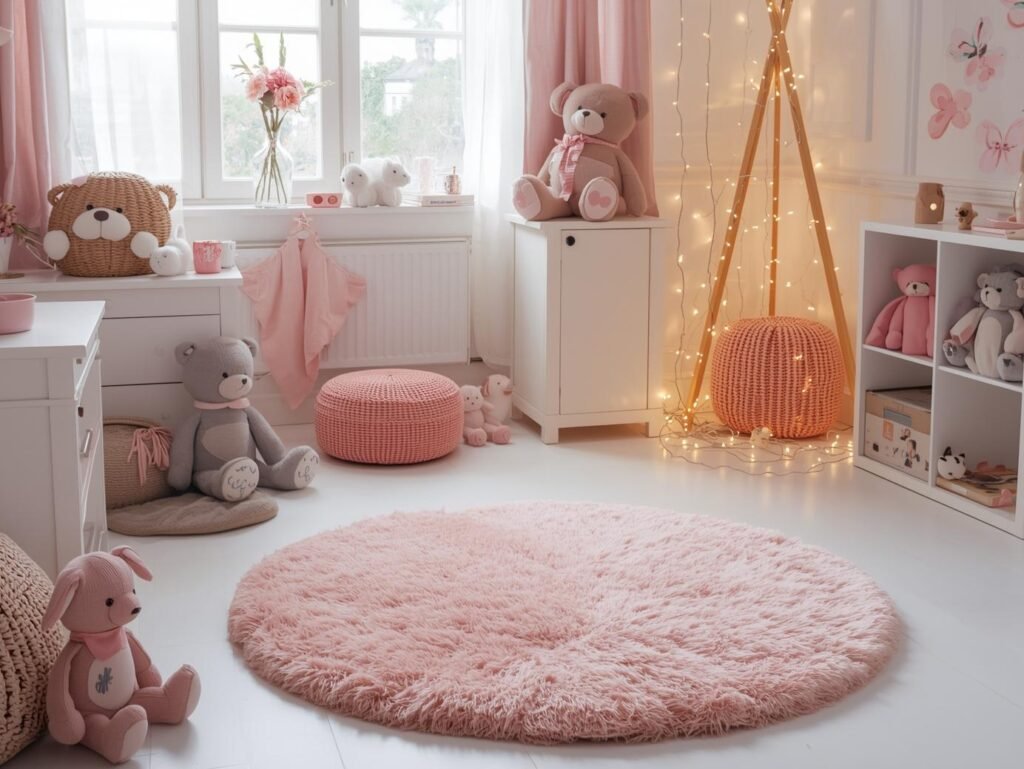 Amdrebio Light Pink Round Rug Review 2024 - Perfect Fluffy Carpet for Girls Bedroom
