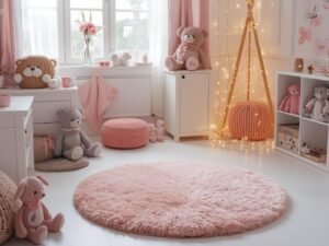Amdrebio Light Pink Round Rug Review 2024 - Perfect Fluffy Carpet for Girls Bedroom