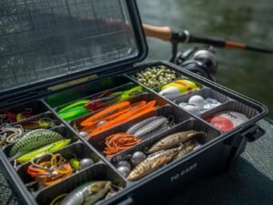 Fishing Lures Tackle Box with VIBs Frogs Minnows Soft Baits