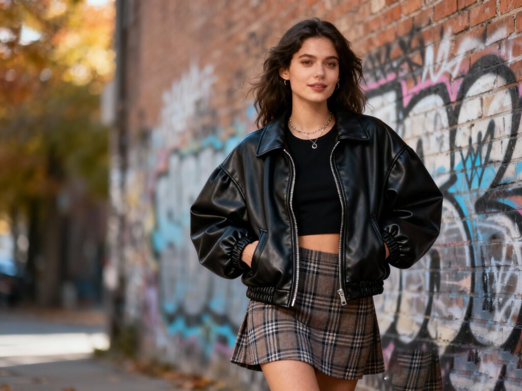 AUTOMET women’s oversized faux suede leather jacket, stylish fall fashion motorcycle coat, warm winter outfit, Y2K inspired top 2025